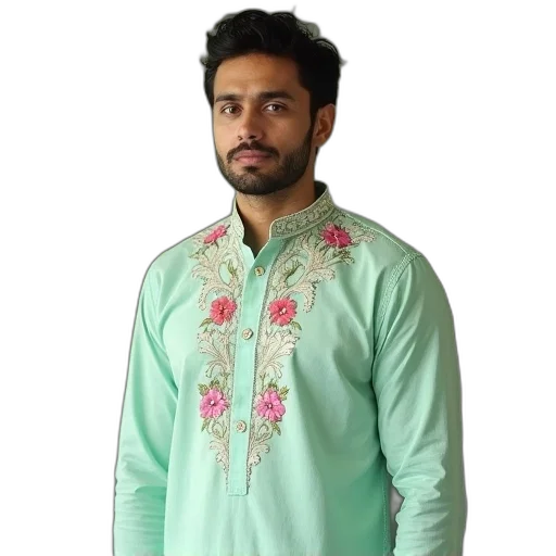 jacket, green, man, wearing transparent PNG cut-out