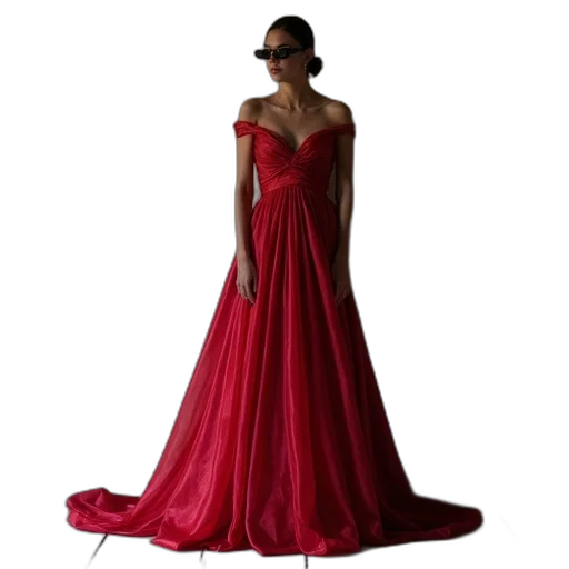 dress, red, louis, laurent transparent PNG cut-out