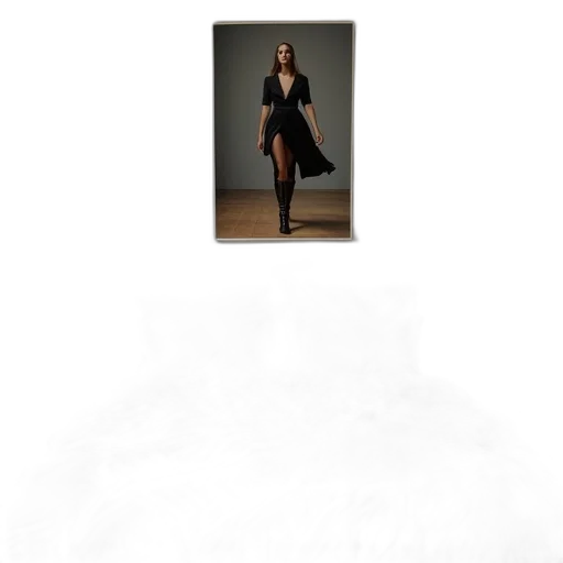 dress, shoes, jacket, staff transparent PNG cut-out