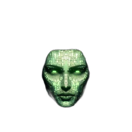 mask, face, robot, creature transparent PNG cut-out