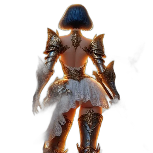 dress, dragon, robot, sword transparent PNG cut-out