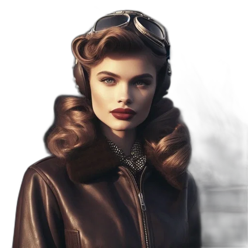 jacket, hat, face, jewelry transparent PNG cut-out
