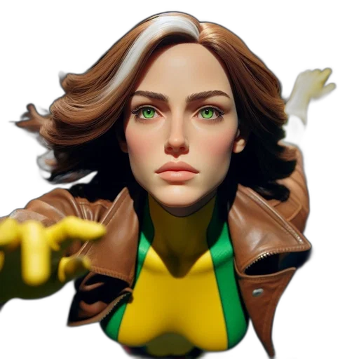 jacket, face, staff, comic book art transparent PNG cut-out