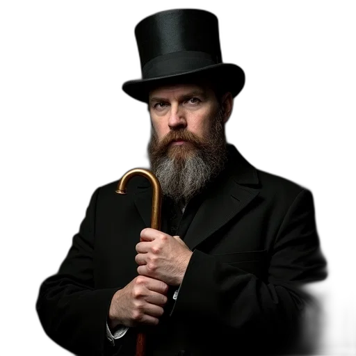 staff, hat, hair, umbrella transparent PNG cut-out