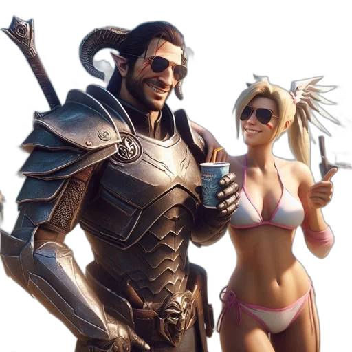 robot, dragon, weapon, sword transparent PNG cut-out