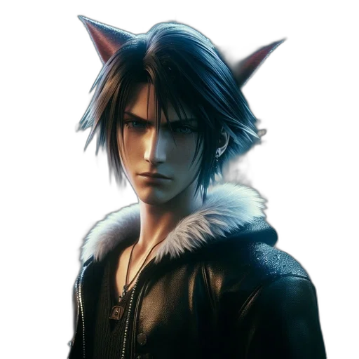 animal, face, jacket, fantasy art transparent PNG cut-out