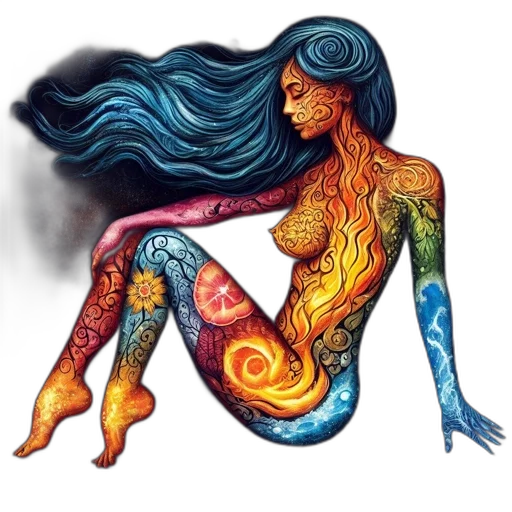 hair, dress, fantasy art, watercolor transparent PNG cut-out