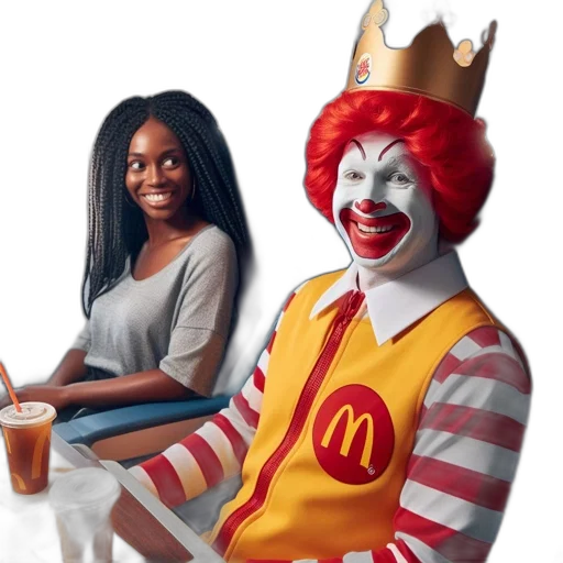 food, crown, face, photorealistic transparent PNG cut-out