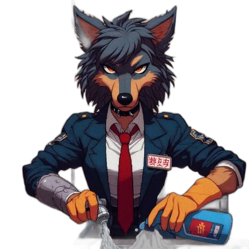 staff, jacket, mask, animal transparent PNG cut-out