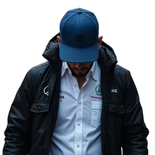 jacket, hat, staff, 3d render transparent PNG cut-out