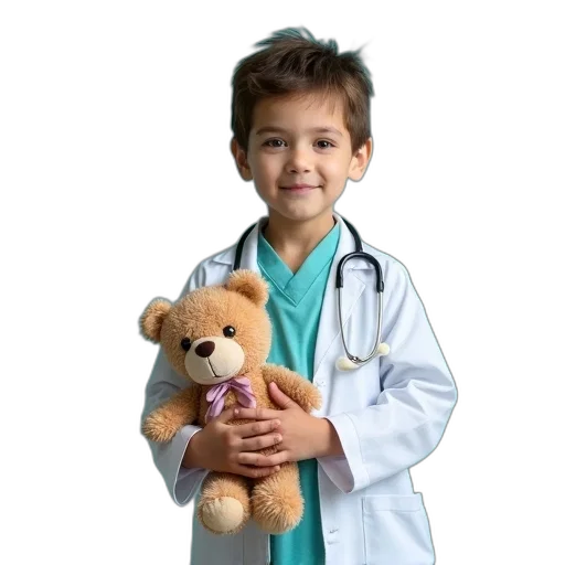 staff, 3d render, cute, child transparent PNG cut-out