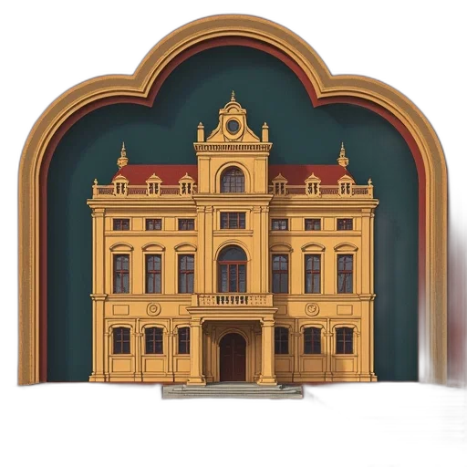 building, crown, furniture, 3d render transparent PNG cut-out