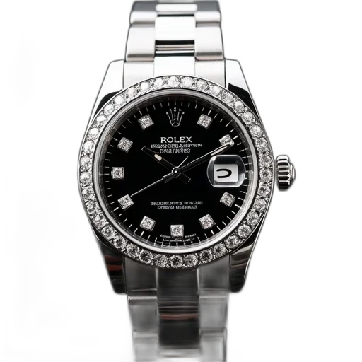 jewelry, rolex, datejusta, stainless transparent PNG cut-out