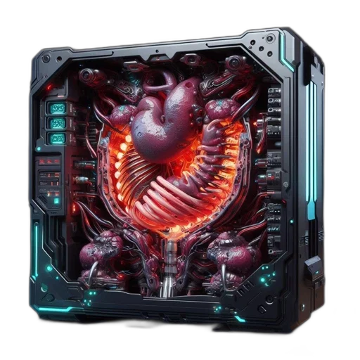 robot, creature, cyberpunk, concept art transparent PNG cut-out