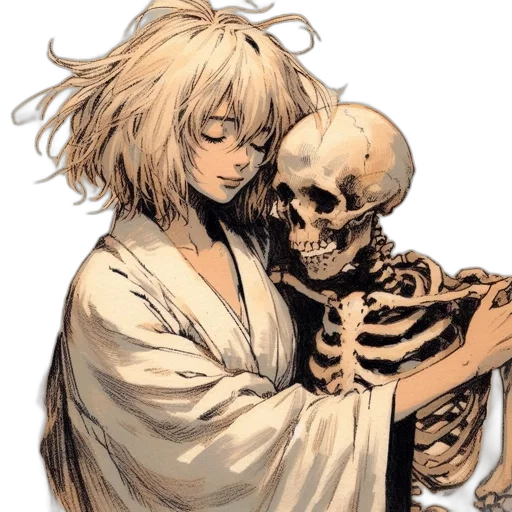 comic book art, concept art, anime, watercolor transparent PNG cut-out