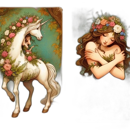 fantasy art, concept art, watercolor, photorealistic transparent PNG cut-out