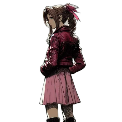 jacket, dress, staff, weapon transparent PNG cut-out