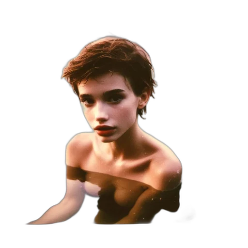 face, creature, hair, robot transparent PNG cut-out