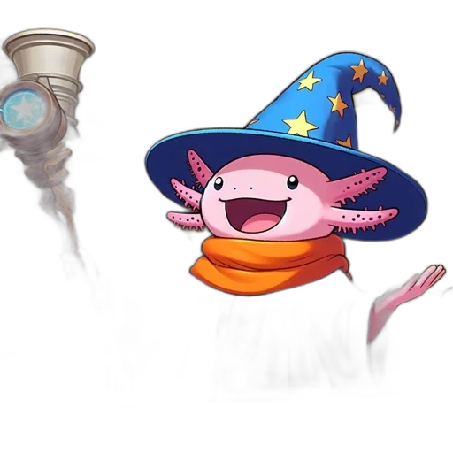 staff, weapon, hat, creature transparent PNG cut-out
