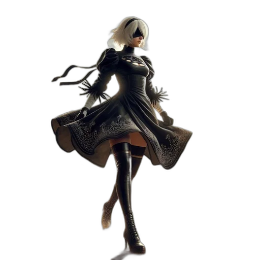 dress, jacket, robot, weapon transparent PNG cut-out