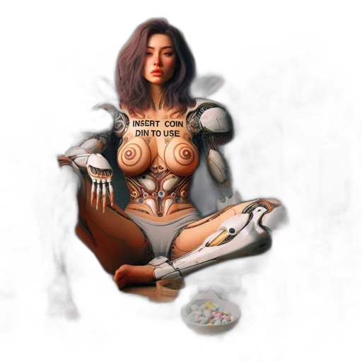jewelry, robot, concept art, fantasy art transparent PNG cut-out