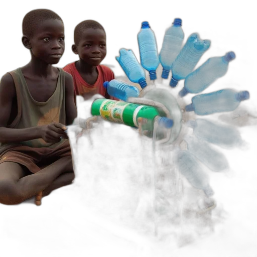 bottle, weapon, 3d render, concept art transparent PNG cut-out