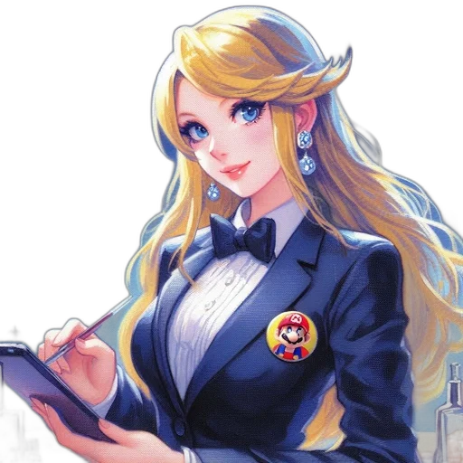 staff, crown, dress, anime transparent PNG cut-out