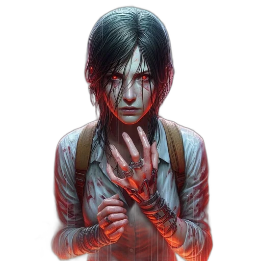 face, comic book art, concept art, pixel art transparent PNG cut-out