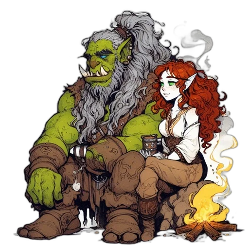 concept art, fantasy art, comic book art, pixel art transparent PNG cut-out