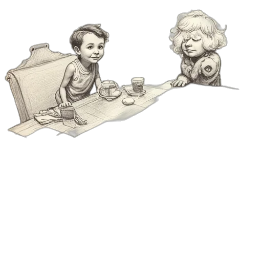 furniture, concept art, pencil sketch, 3d render transparent PNG cut-out