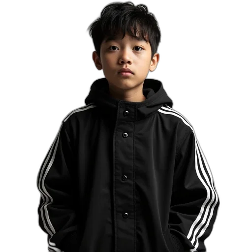 jacket, staff, face, photorealistic transparent PNG cut-out
