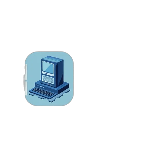 furniture, pixel art, 3d render, blue transparent PNG cut-out