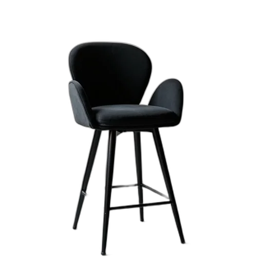 furniture, 3d render, modern, black transparent PNG cut-out