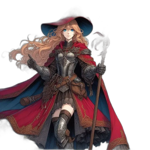 sword, staff, weapon, hat transparent PNG cut-out