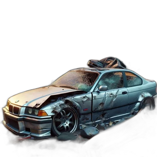 car, weapon, concept art, photorealistic transparent PNG cut-out