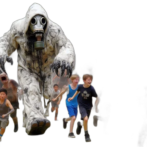 creature, concept art, 3d render, comic book art transparent PNG cut-out