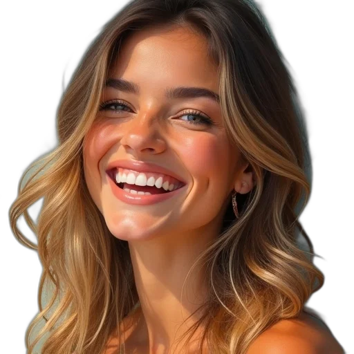 face, hair, jewelry, staff transparent PNG cut-out