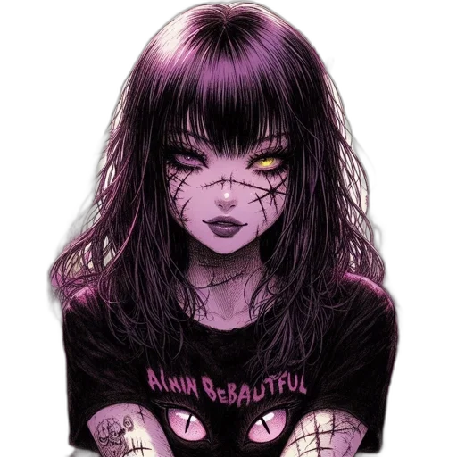 face, mask, creature, hair transparent PNG cut-out