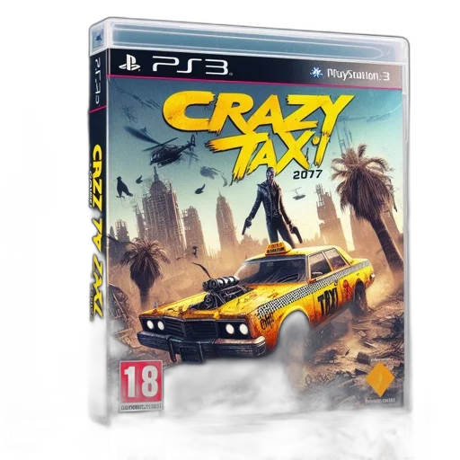 concept art, yellow, taxi, displayed transparent PNG cut-out