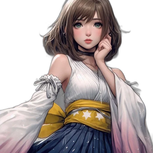 dress, staff, face, crown transparent PNG cut-out