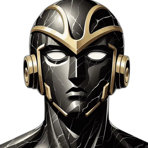 mask, robot, face, comic book art transparent PNG cut-out