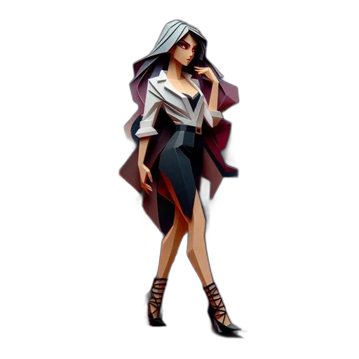 jacket, dress, concept art, 3d render transparent PNG cut-out