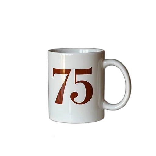 3d render, photorealistic, 75th, birthday transparent PNG cut-out