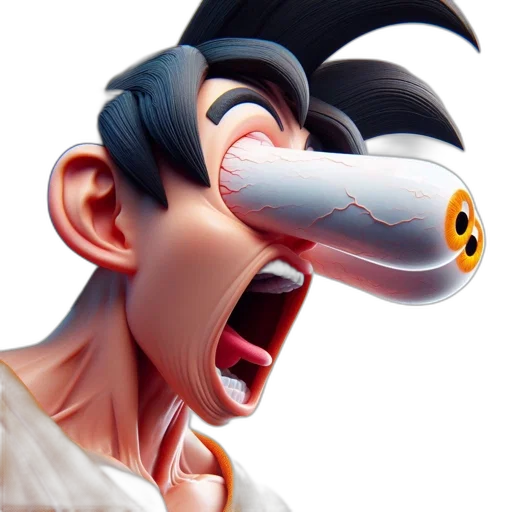 face, mask, creature, 3d render transparent PNG cut-out