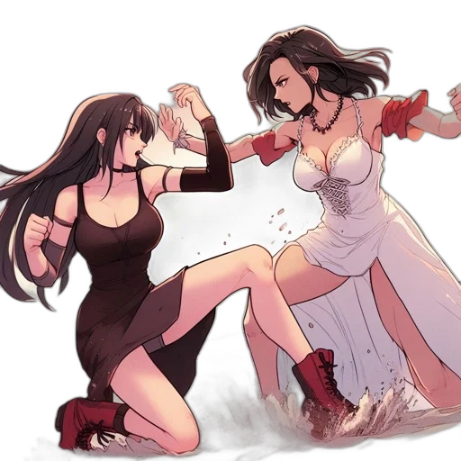 dress, concept art, anime, comic book art transparent PNG cut-out