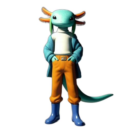 animal, jacket, dragon, staff transparent PNG cut-out
