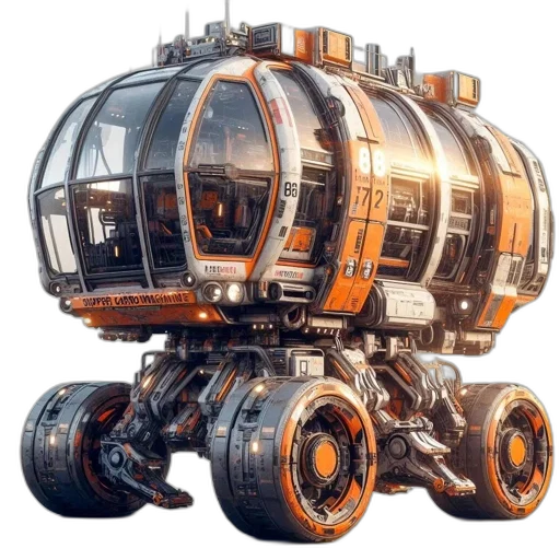 robot, car, weapon, concept art transparent PNG cut-out