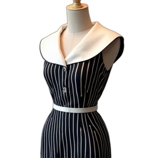 dress, monochrome, black, white transparent PNG cut-out