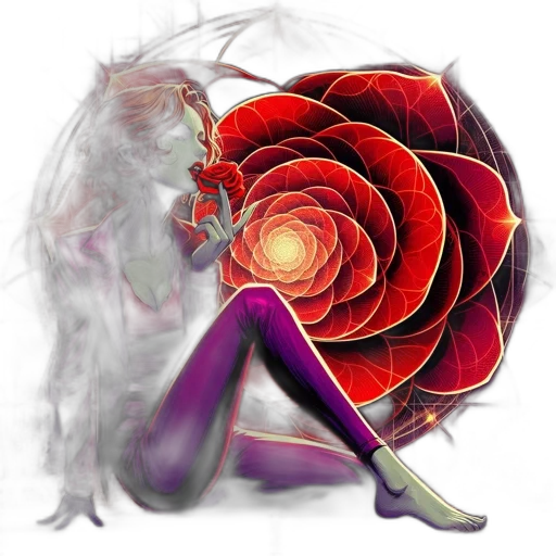 flower, fantasy art, concept art, photorealistic transparent PNG cut-out