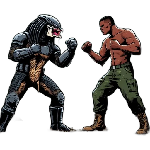 comic book art, concept art, pixel art, muscular transparent PNG cut-out